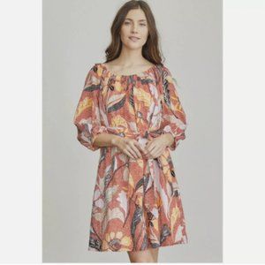 Elizabeth + James Spotted Garden Tie Waist Dress